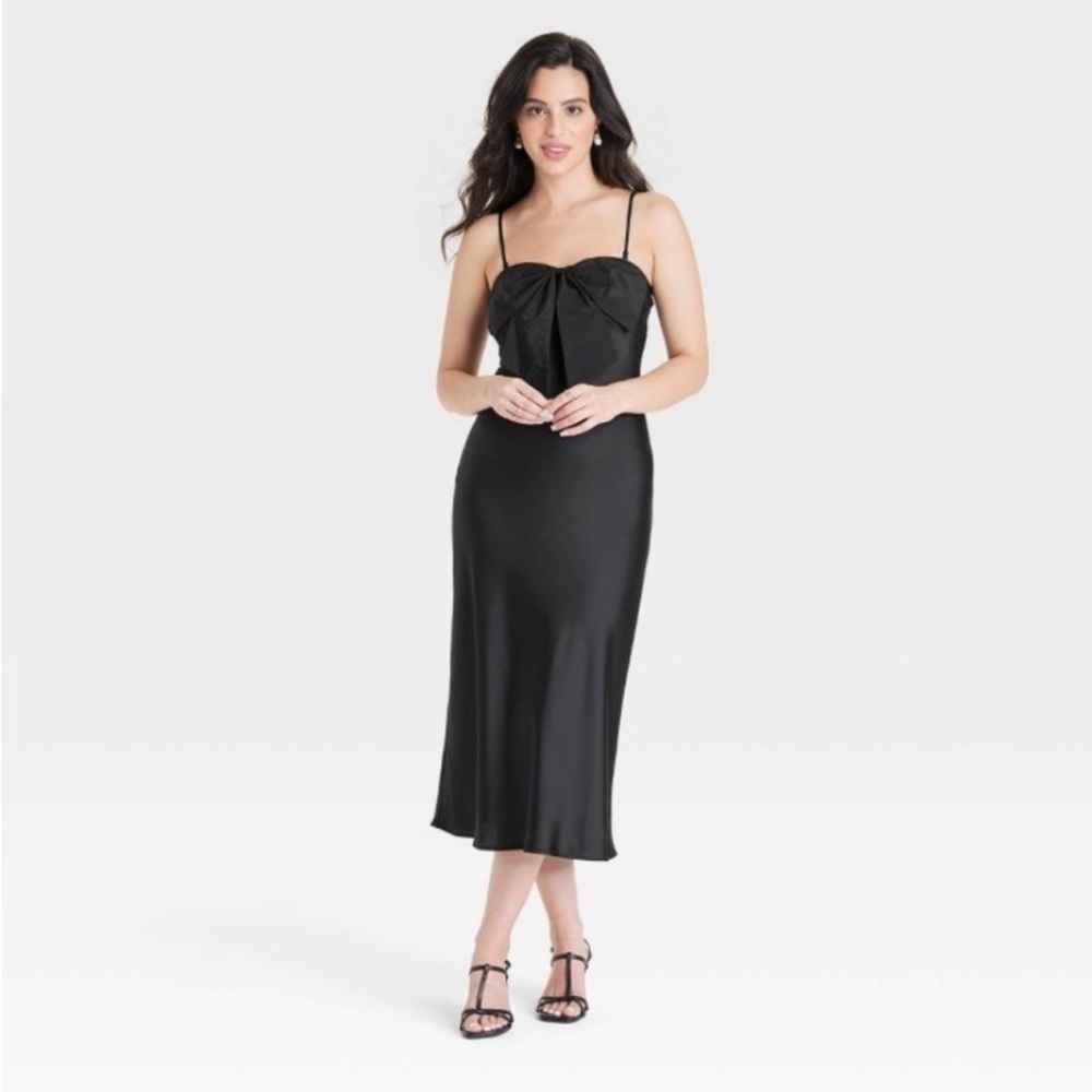 Elegant Black Midi Dress